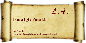 Ludwigh Anett névjegykártya